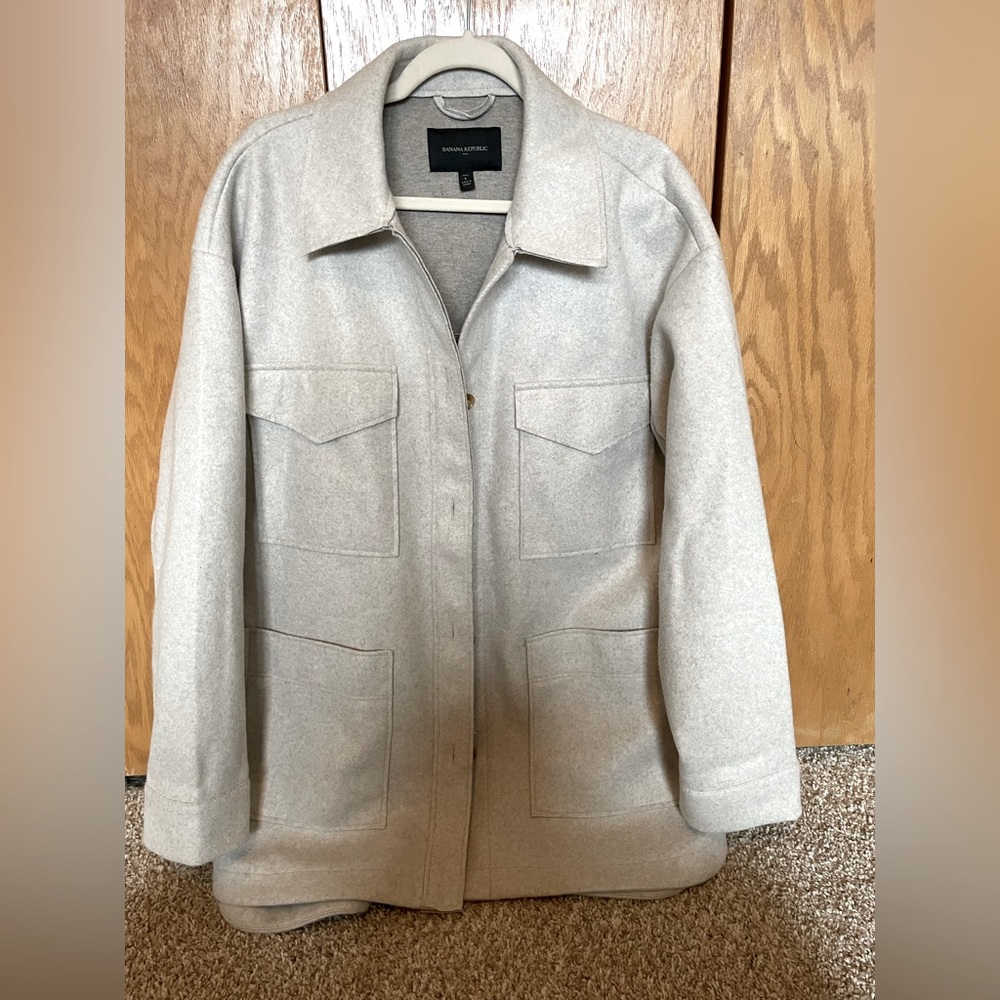 New banana republic long shacket size L tall